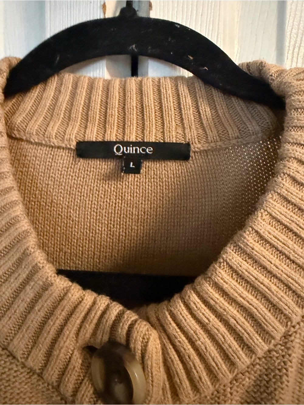 Quince Cropped Cardigan Sweater - Camel - Picture 2 of 4